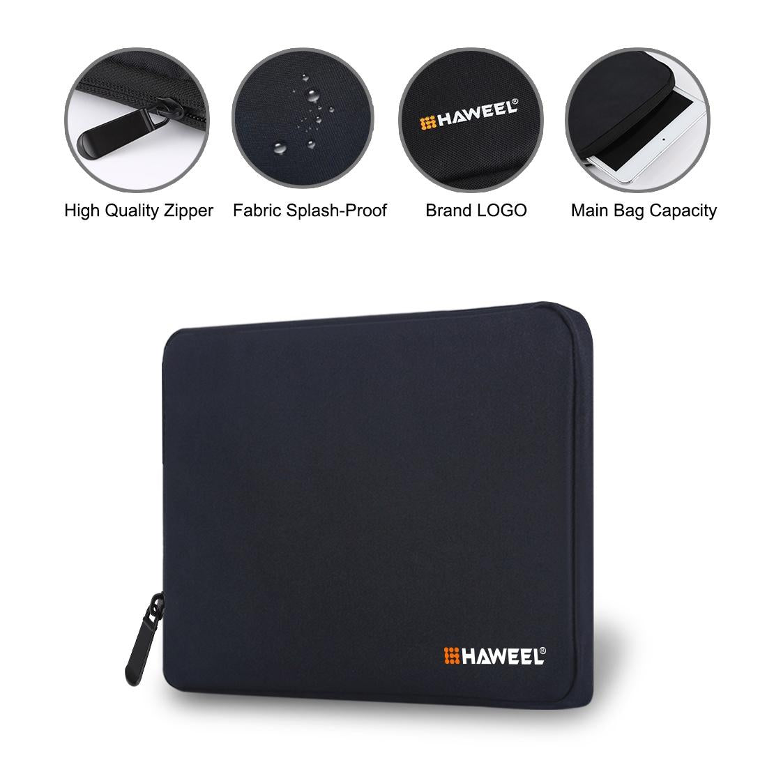 Zipper Sleeve Briefcase for Ipad Pro 9.7 and Other Tablets - Black 5