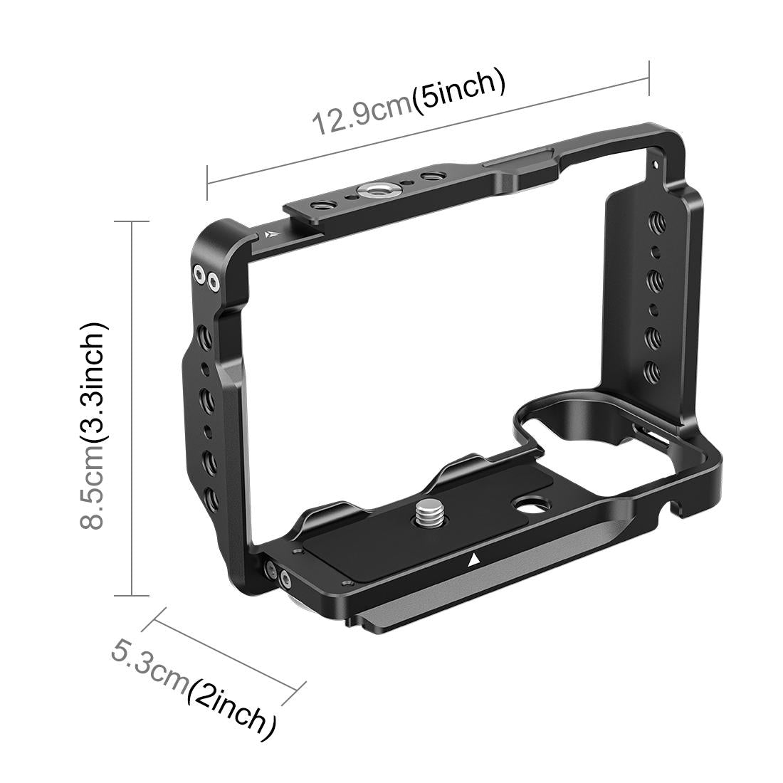 Camera Cage Stabilizer - Black Metal for Sony Zv-E10 Ii 3