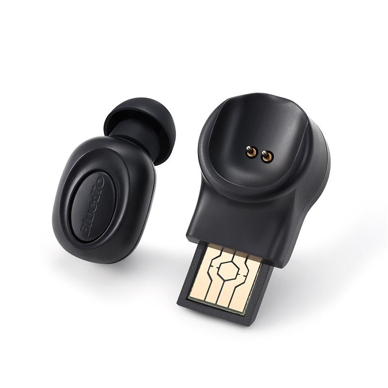 Wireless In-ear Headset with Usb Cable - Black 5.0 3