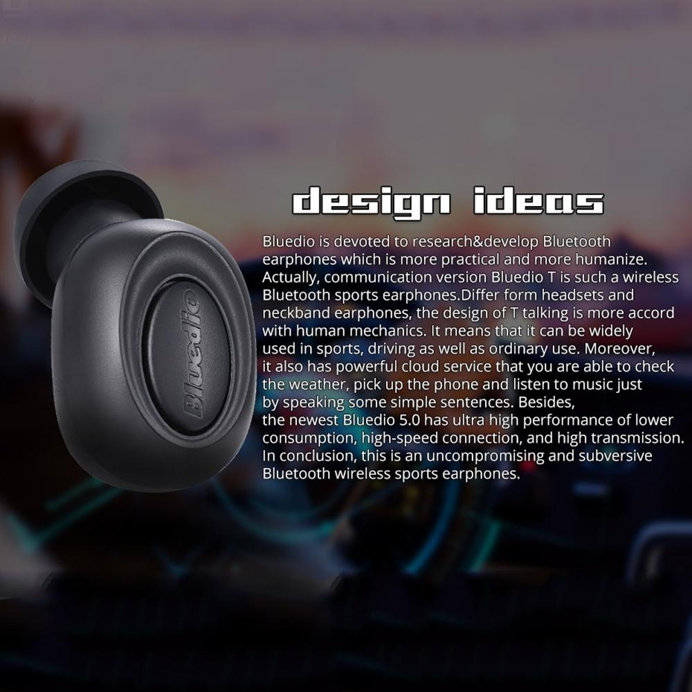 Wireless In-ear Headset with Usb Cable - Black 5.0 4