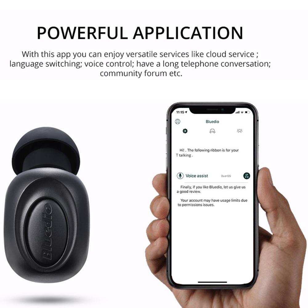 Wireless In-ear Headset with Usb Cable - Black 5.0 7