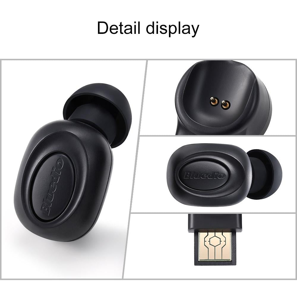 Wireless In-ear Headset with Usb Cable - Black 5.0 9
