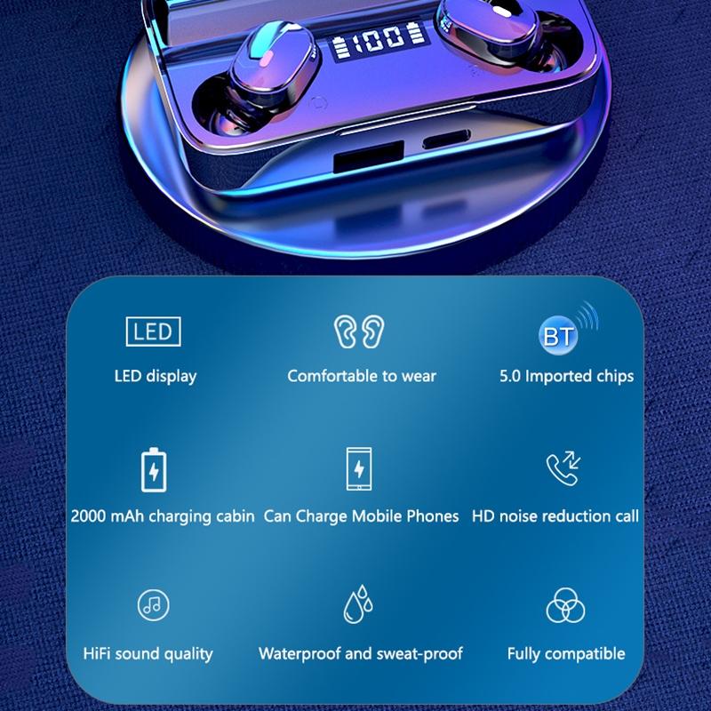 Wireless Earbuds with Noise Cancellation & Magnetic Charging - Led Display 14