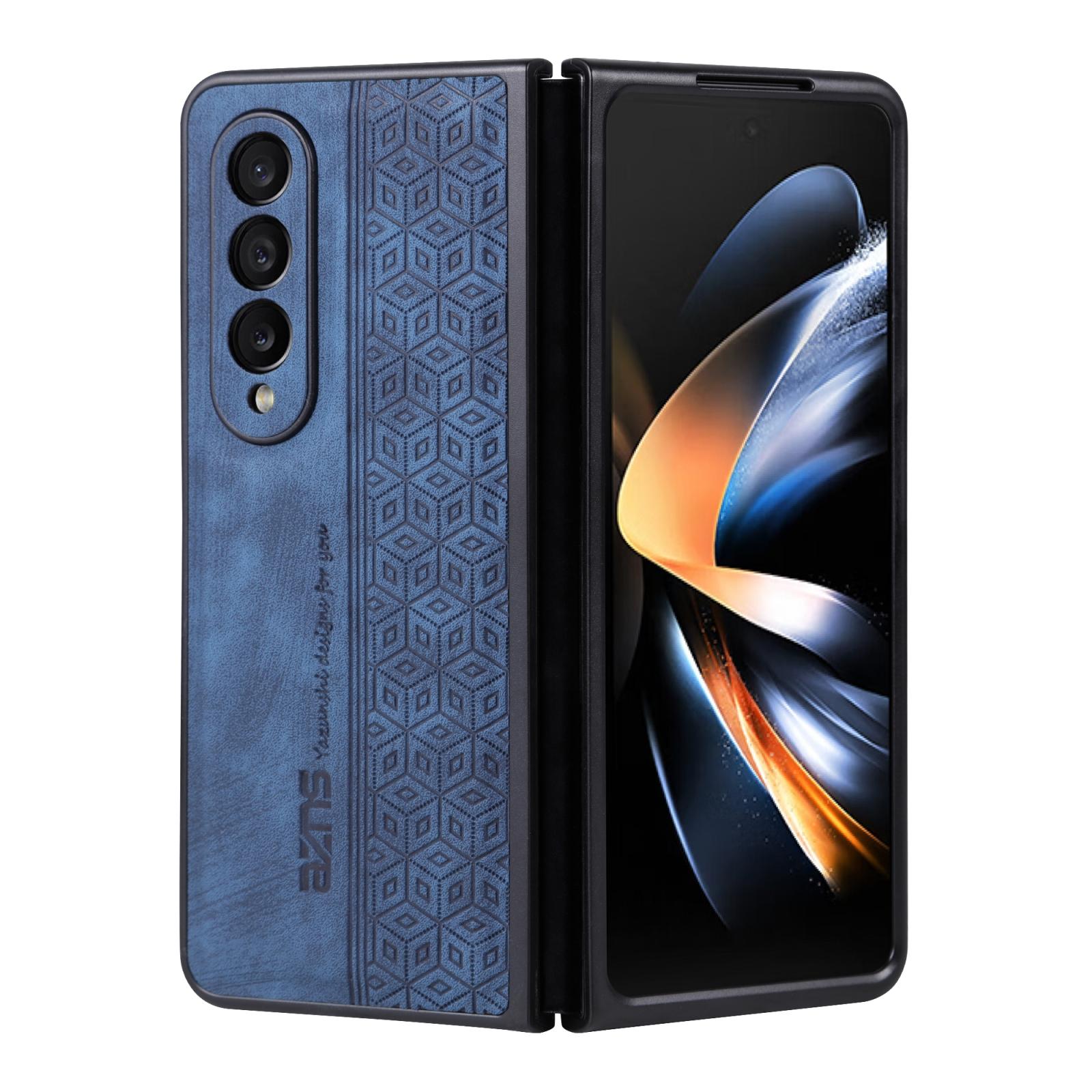 For Samsung Galaxy z Fold4 5G Embossed 3d Skin Texture Phone Case - Sleek Design - Dark Green 9