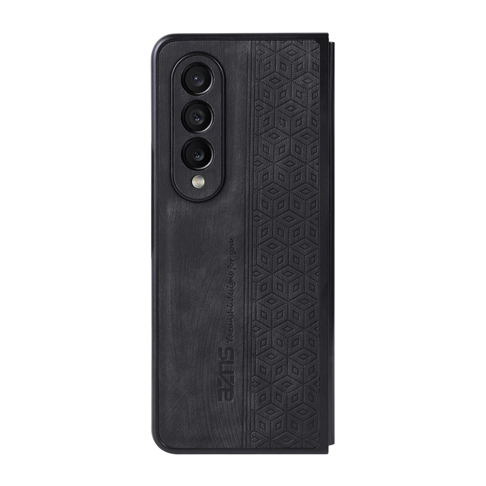 For Samsung Galaxy z Fold4 5G Embossed 3d Skin Texture Phone Case - Sleek Design - Dark Green 12