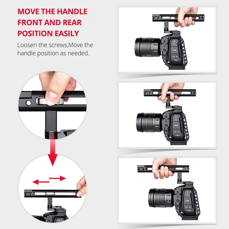 Video Camera Cage Stabilizer For Dji Bmpcc 4K - Black Handle 4