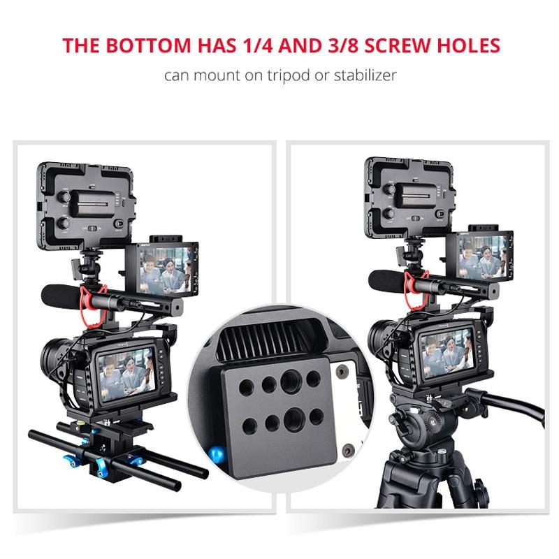 Video Camera Cage Stabilizer For Dji Bmpcc 4K - Black Handle 10