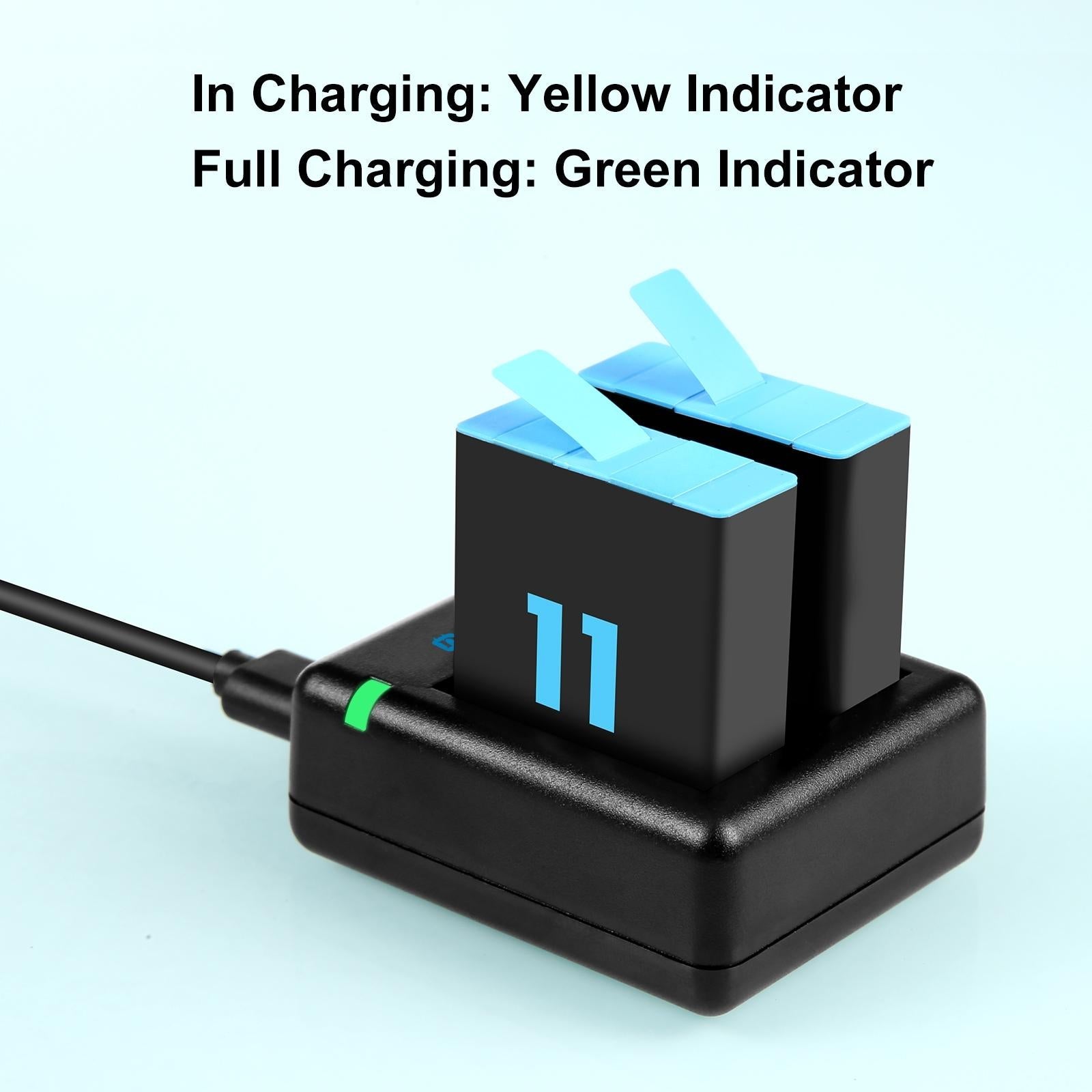 Dual Usb Charger for Gopro Hero 9 / 10 / 11 / 12 - Dual Batteries 7