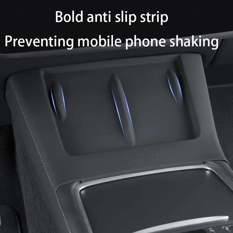 Wireless Charging Silicone Mat for Tesla Model 3 / y Center Console - Black 4