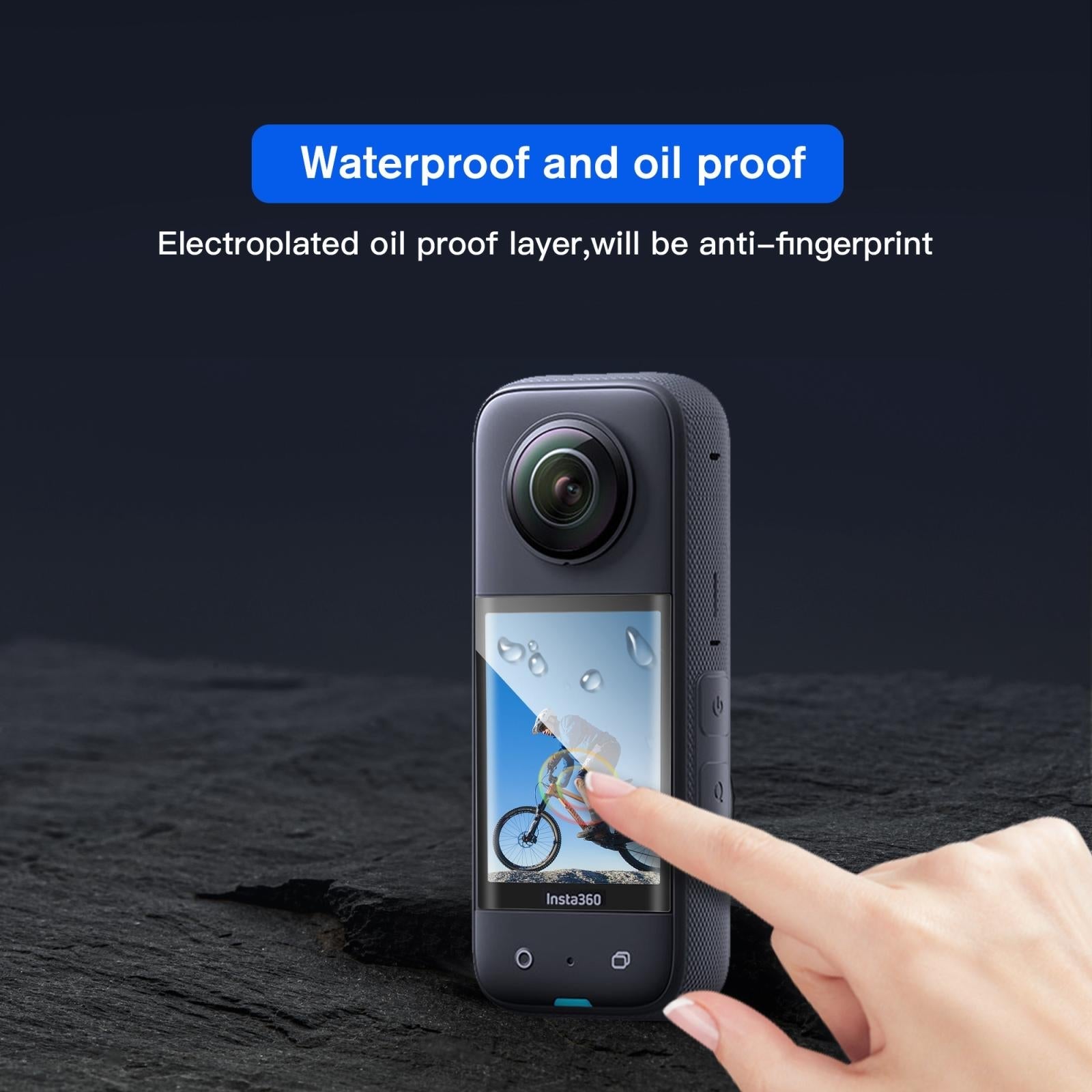 2-pack Tempered Glass Film for Insta360 X3 - Curved Hd 6