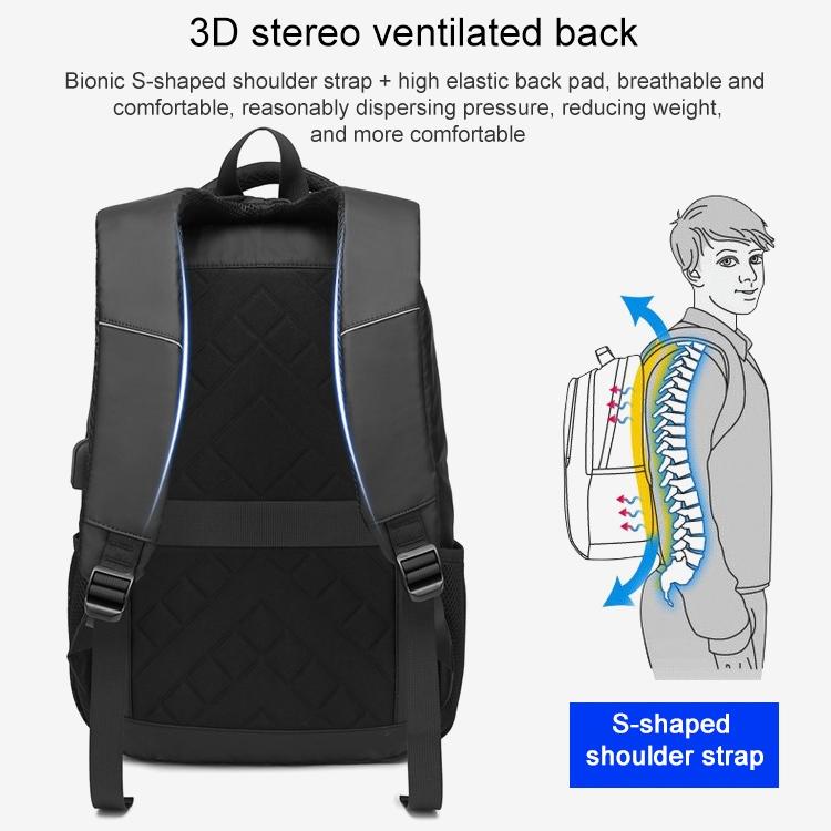 Multifunctional Oxford Laptop Backpack - Cxs-622 - Black 5