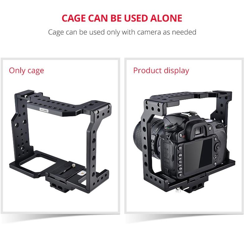 Video Camera Cage Stabilizer - Black Handle 9