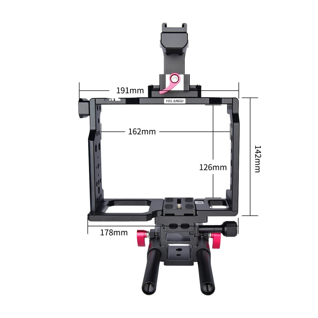 Video Camera Cage Stabilizer - Black Handle 13