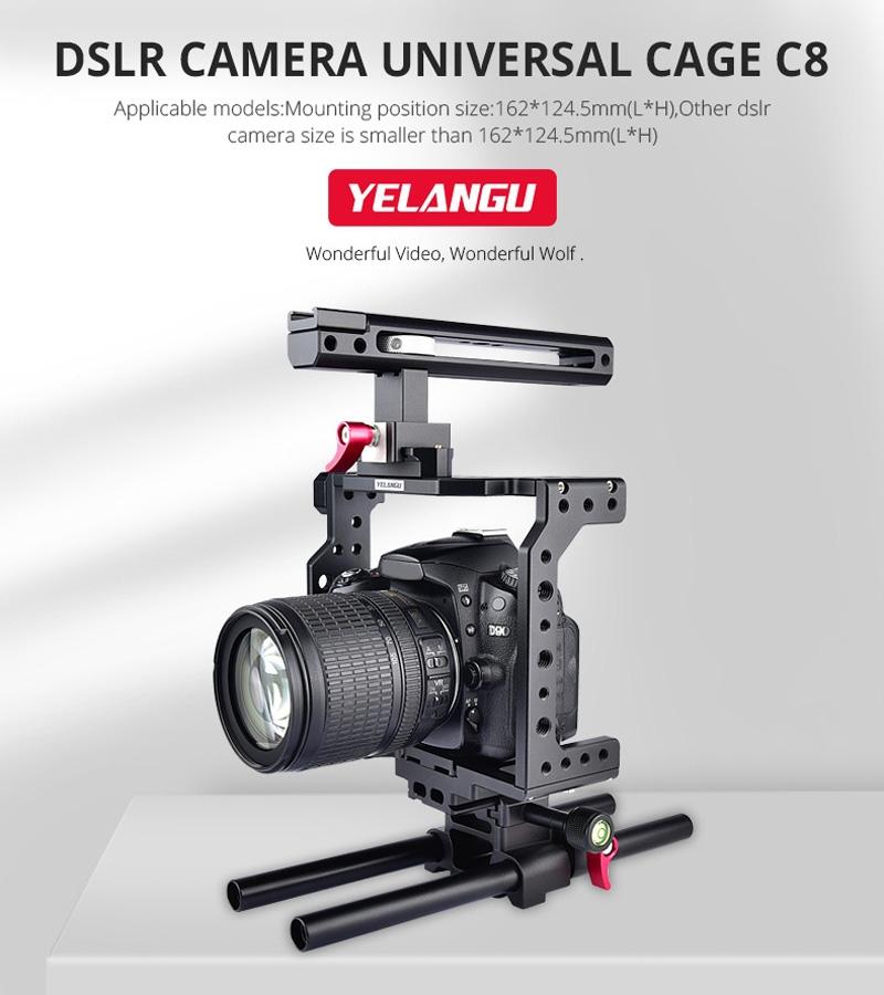 Video Camera Cage Stabilizer - Black Handle 15