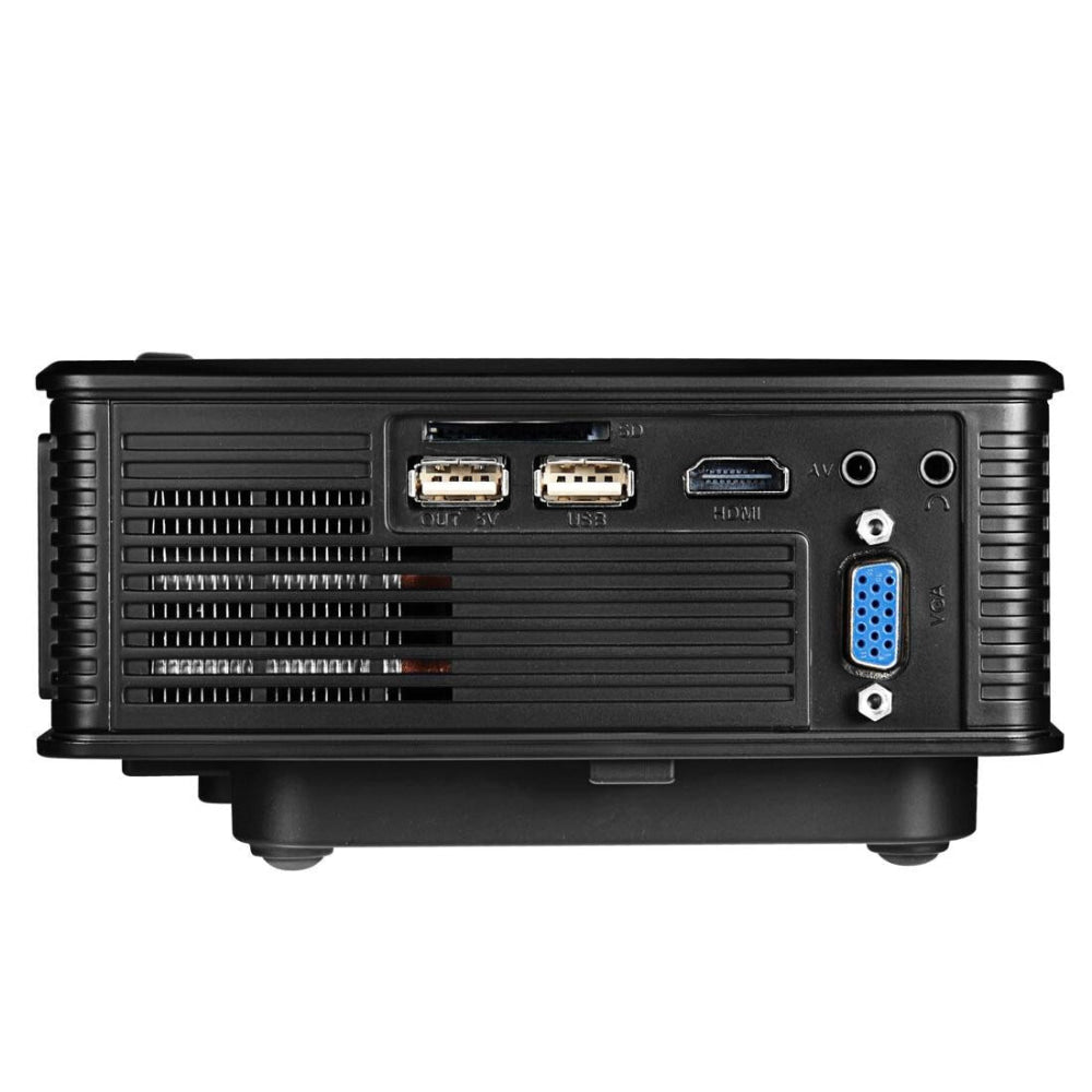 1800 Lumens Home Theater Projector With Remote - Supports Av Usb Vga Hdmi - Black 5
