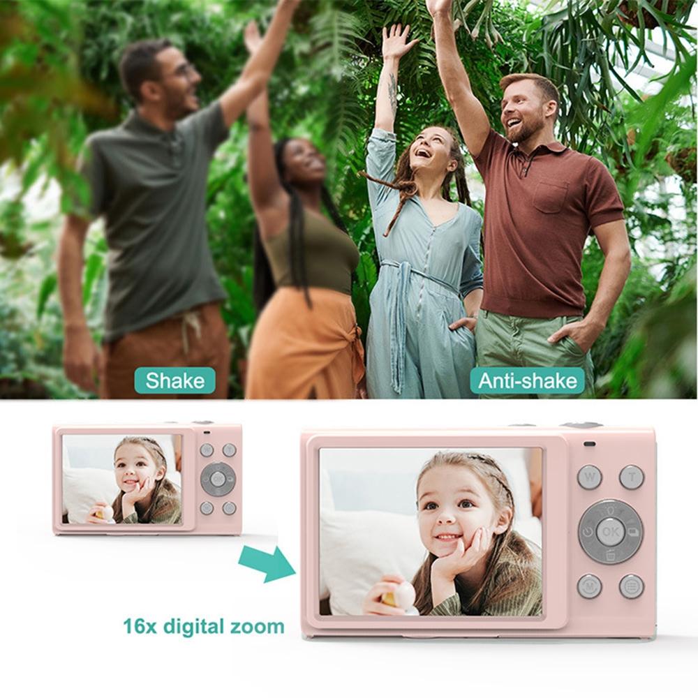 Full Hd 1080p Digital Camera with 44mp 16x Zoom - 2.4 Inch Screen for Children - Black 6