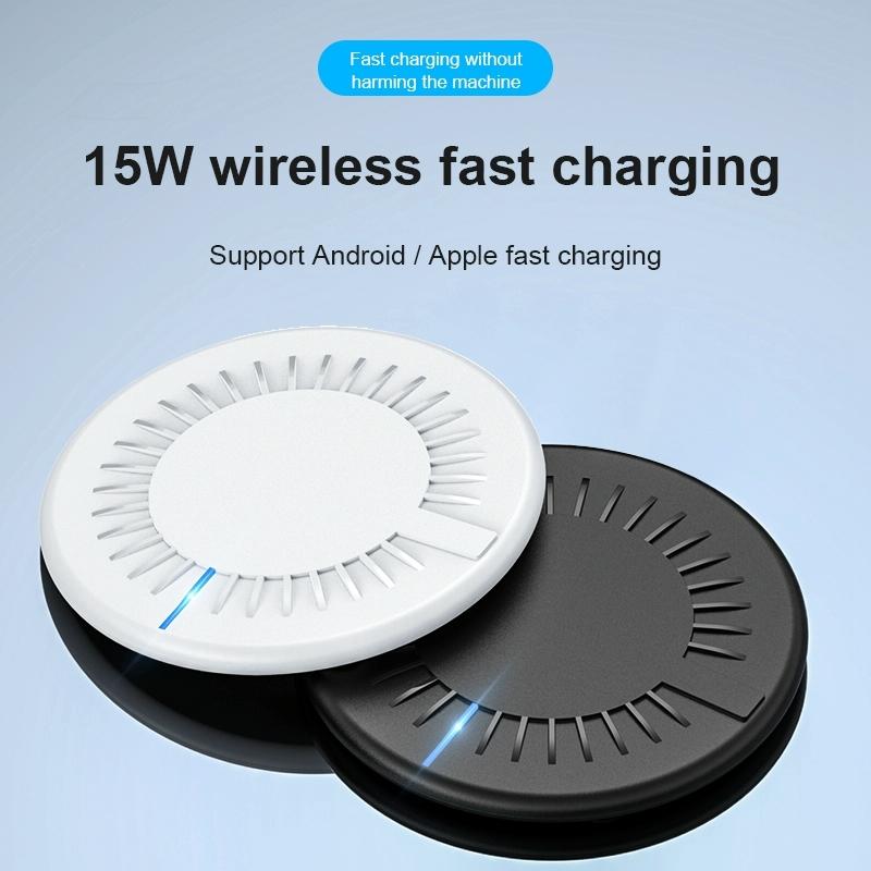 15W Round Wireless Fast Charger 964 Shape - Black 4