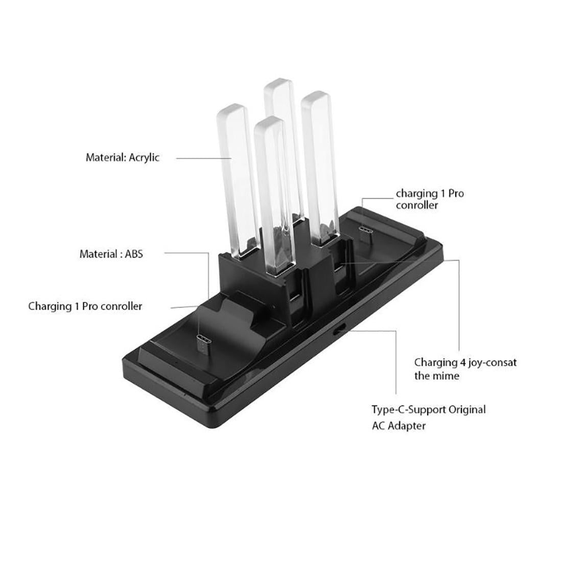 6-in-1 Usb Charger for Nintendo Switch Dock 8