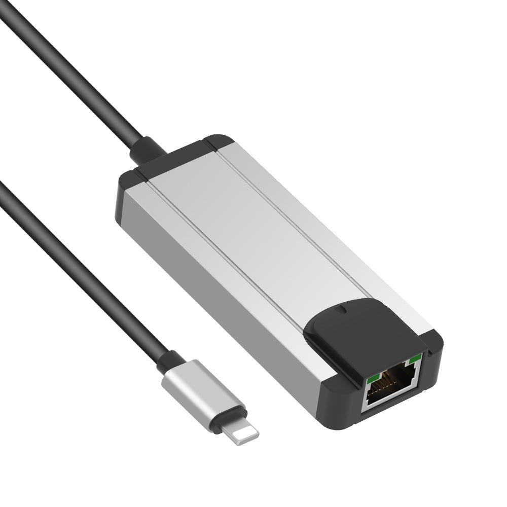 8Pin To Rj45 Usb 2.0 Hub Adapter - Black 3