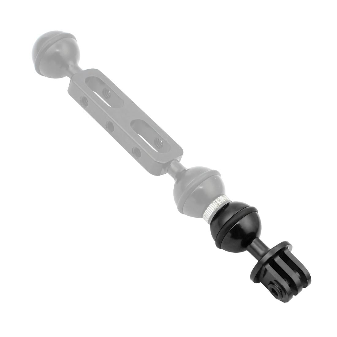 Aluminum Ball Head Adapter for Gopro Insta360 Dji Action Cameras - 2.5cm Diameter - Black 5