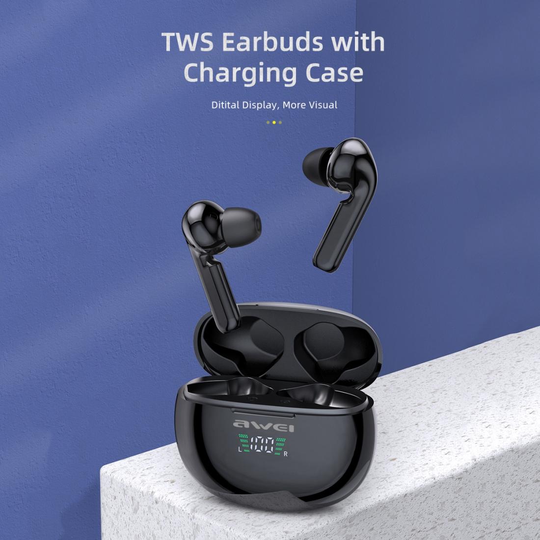Wireless T15p Sports Headset with Led Display and Charging Case 3