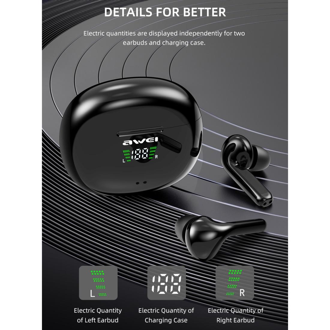 Wireless T15p Sports Headset with Led Display and Charging Case 8
