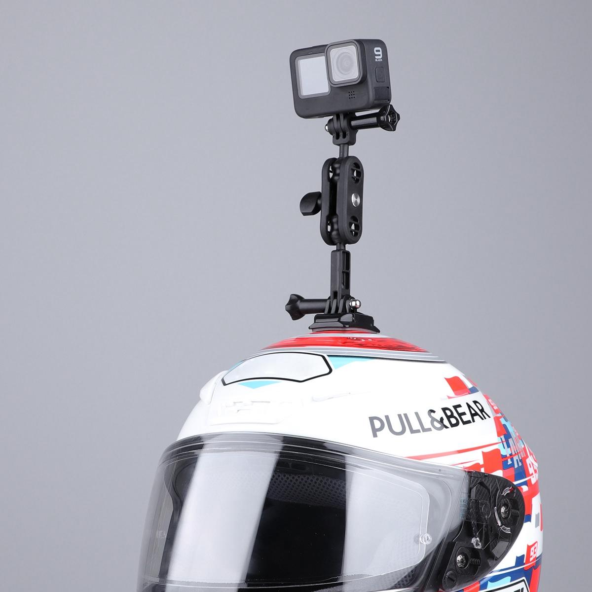 360 Degree Pivot Motorcycle Helmet Mount for Magic Arm Adapter 5