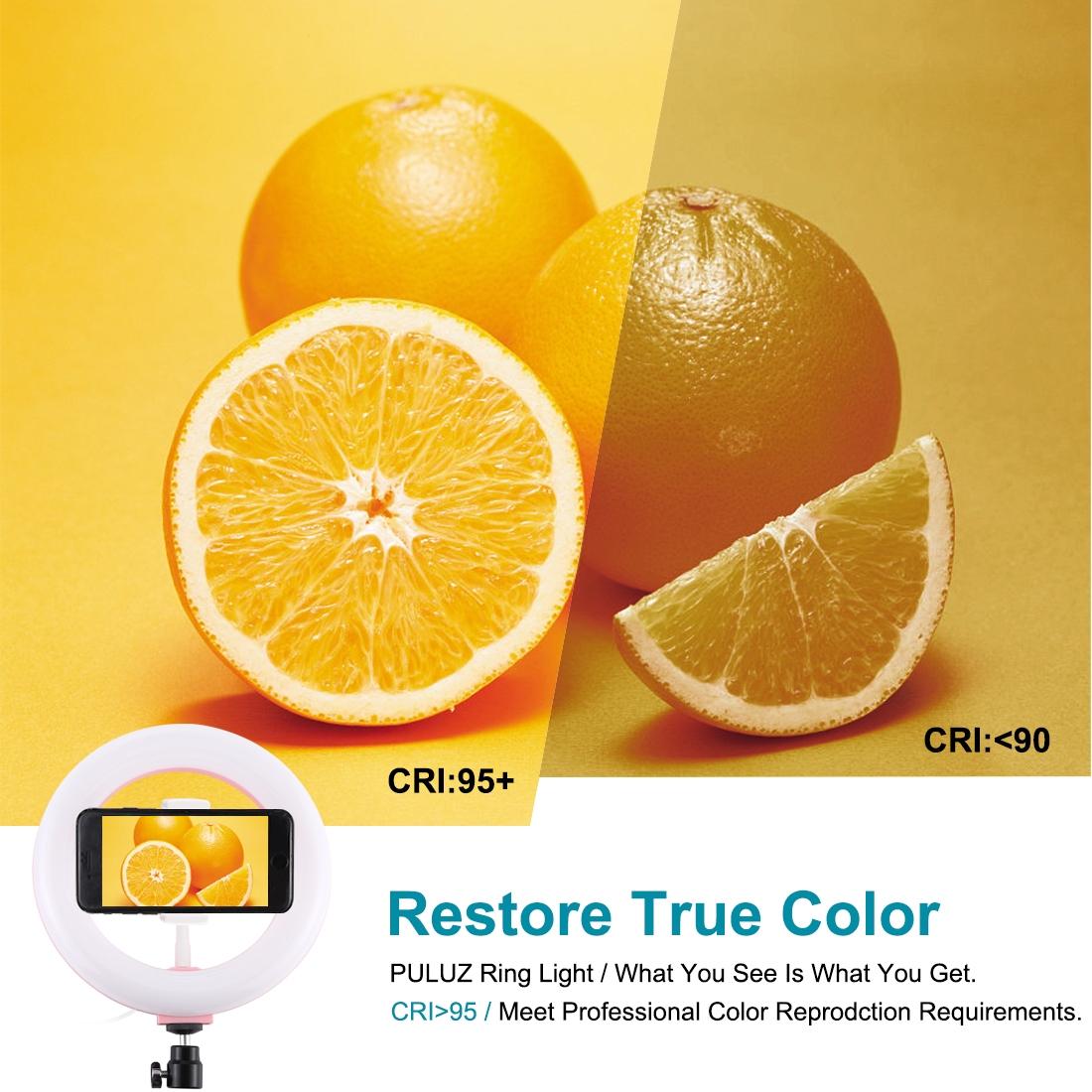 20cm Usb Dual Colour Led Ring Light with Phone Clamp - Black 8