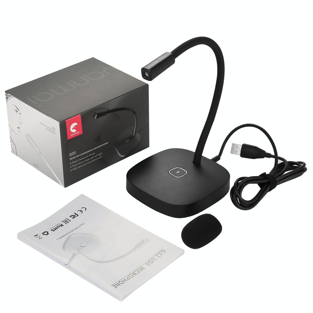Desktop Usb Microphone For G22 Computers - Black 10