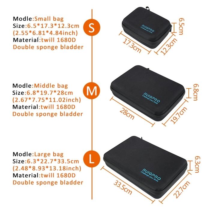 Portable Shockproof Waterproof Case for Dji Action - 28cm x 19.7cm x 6.8cm 4