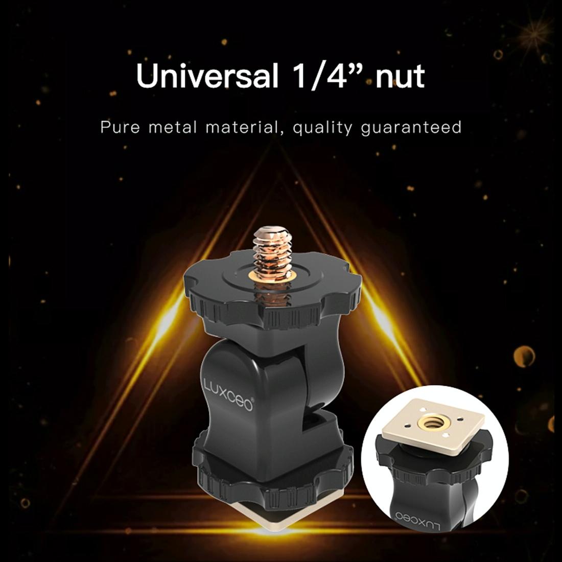 Universal Hot Shoe Damping Ball-Head Camera Bracket - Black 7
