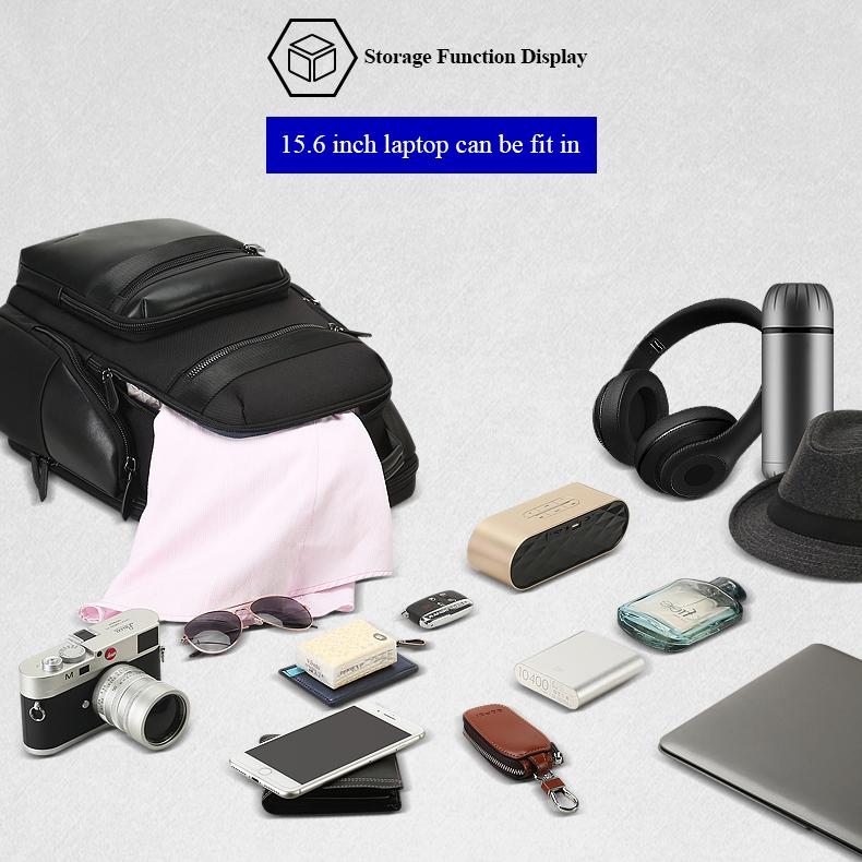 Large Capacity Anti-Theft Waterproof Shoulder Bag With Usb Port - 35.5X24X45Cm Black 5