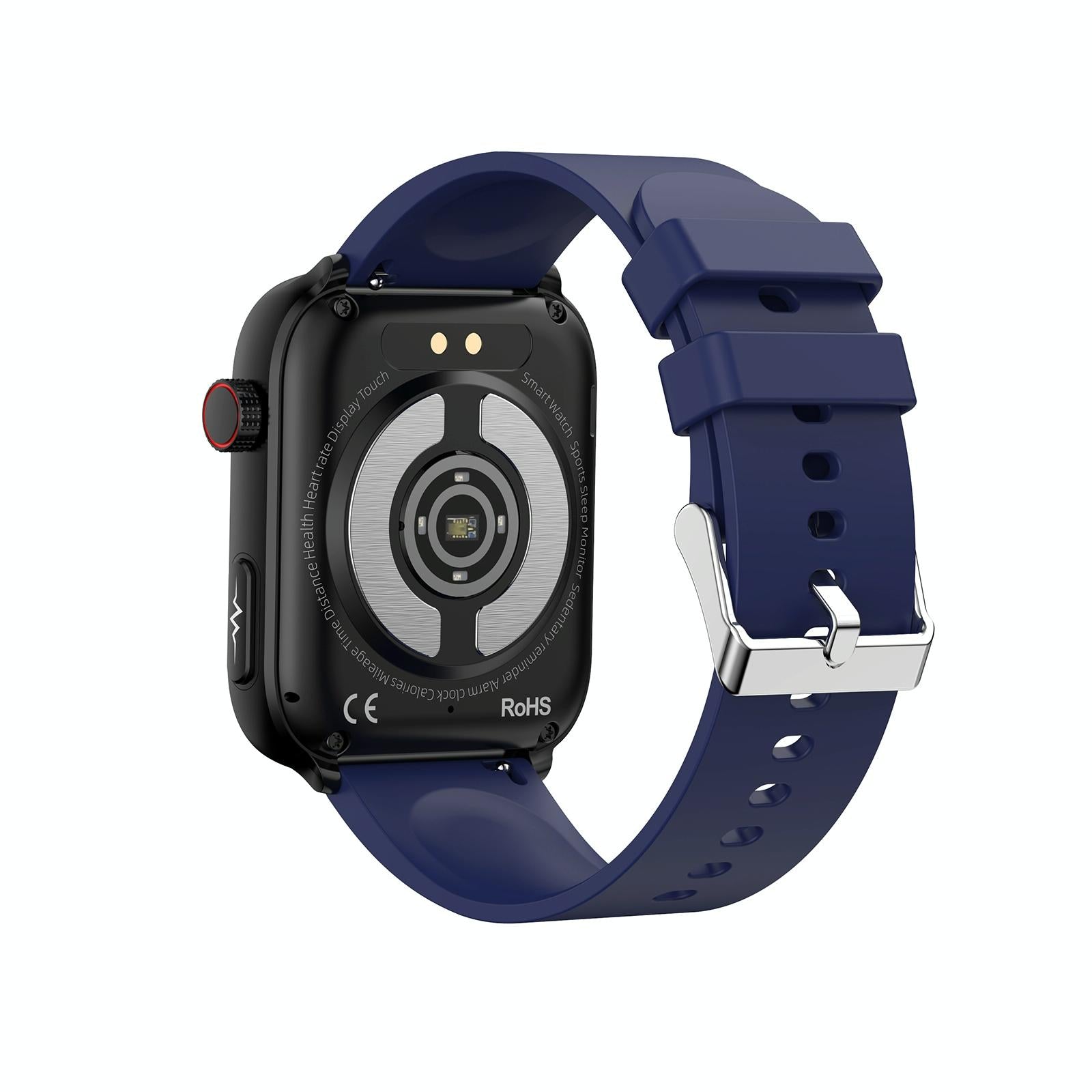 1.91 Inch Ips Screen Ip67 Waterproof Silicone Band Smart Watch Support Body Temperature Monitoring / Ecg - Black 4