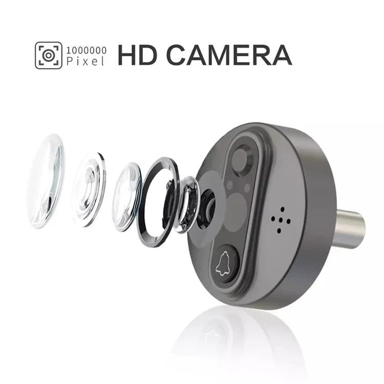 Smart Wifi Video Doorbell - 4.3 Inch Visual Peephole - Black 4