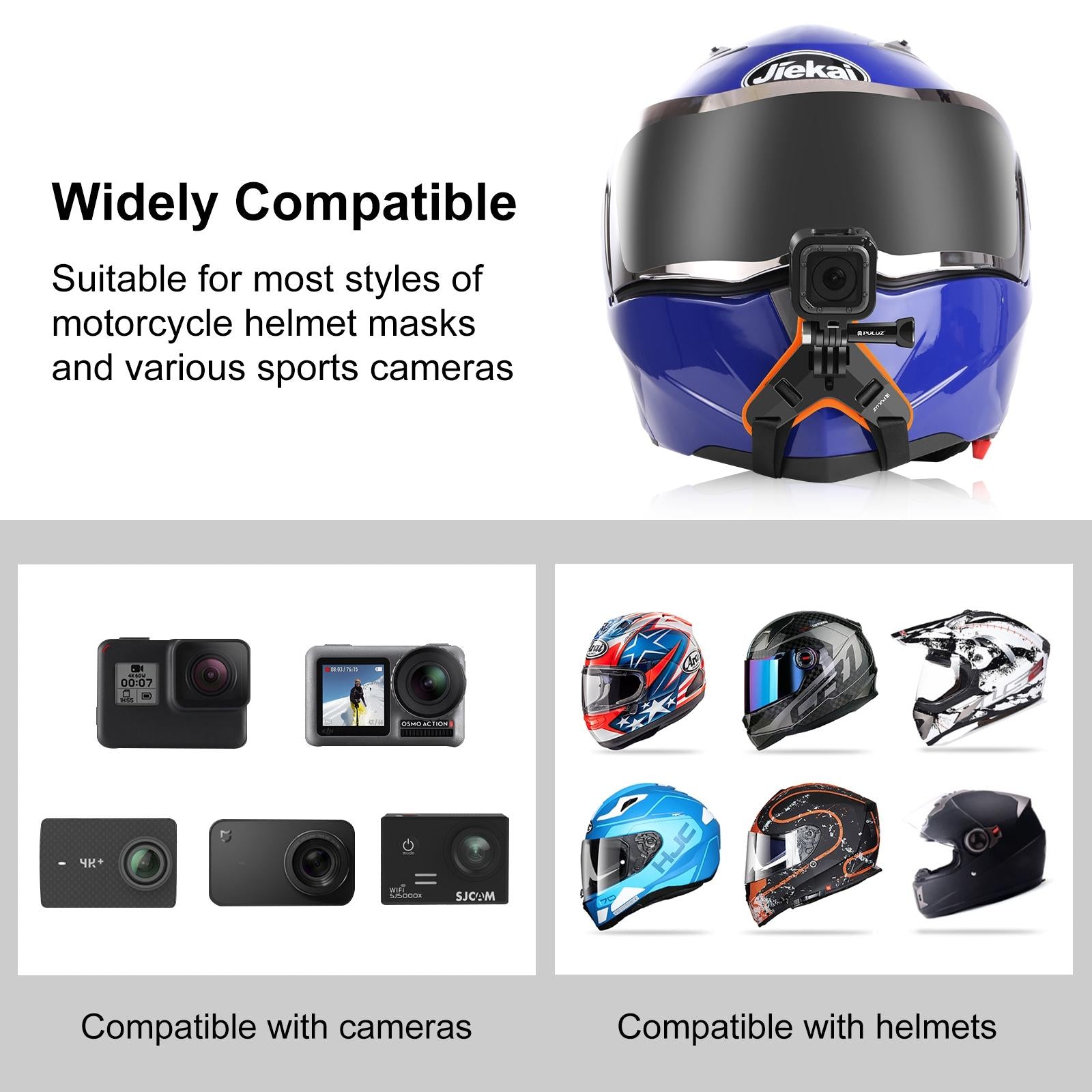 Universal Chin Strap Mount for Action Cameras - Black 8