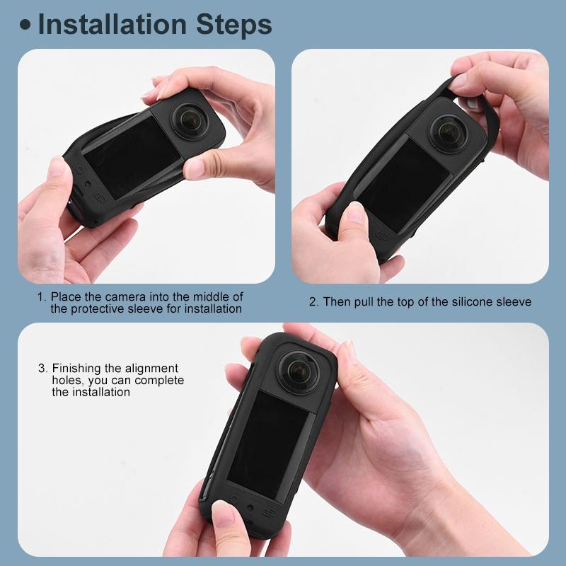 Protective Cover with Hand Strap for Insta360 X3 10