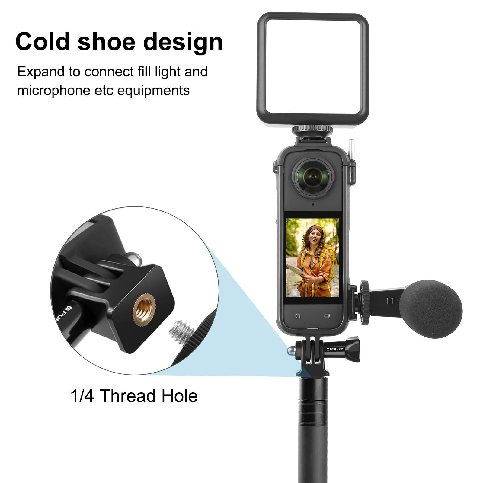 Insta360 X4 Cold Shoe Frame with Adapter and Screw 6