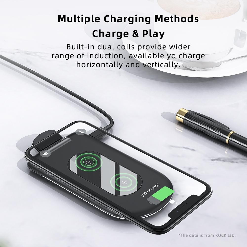 Foldable 15W Wireless Charger For Mobile Phones Black 4