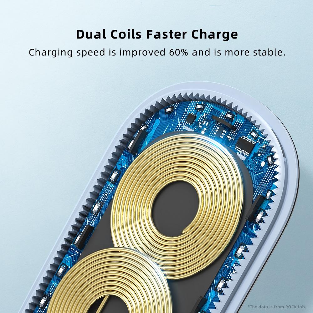 Foldable 15W Wireless Charger For Mobile Phones Black 10