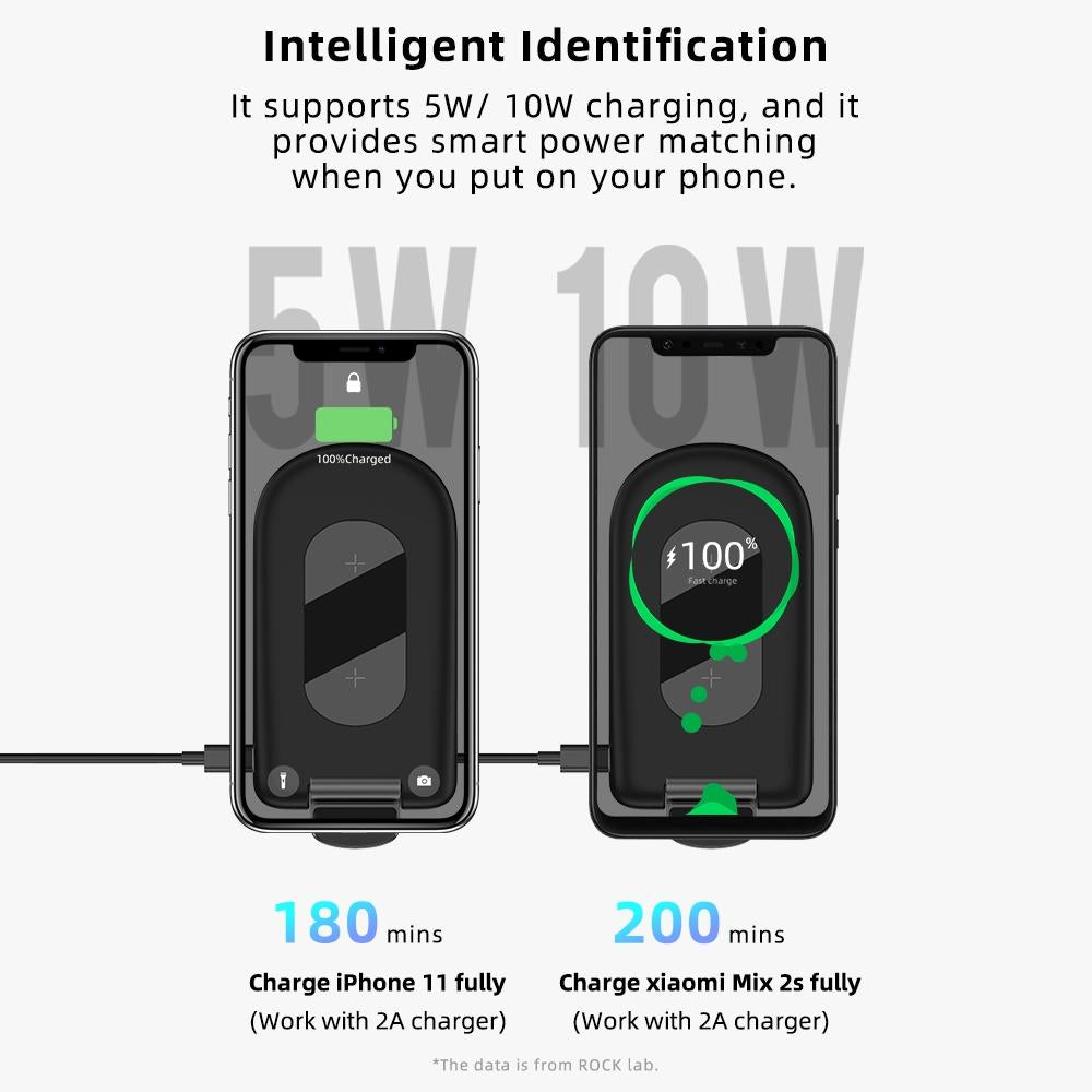 Foldable 15W Wireless Charger For Mobile Phones Black 11