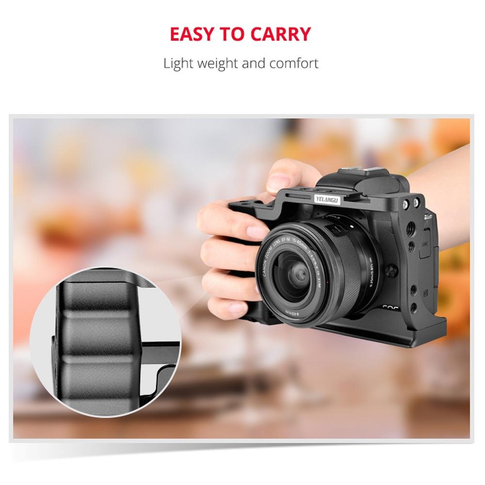 Video Camera Cage Stabilizer For Canon Eos M50 - Black 5