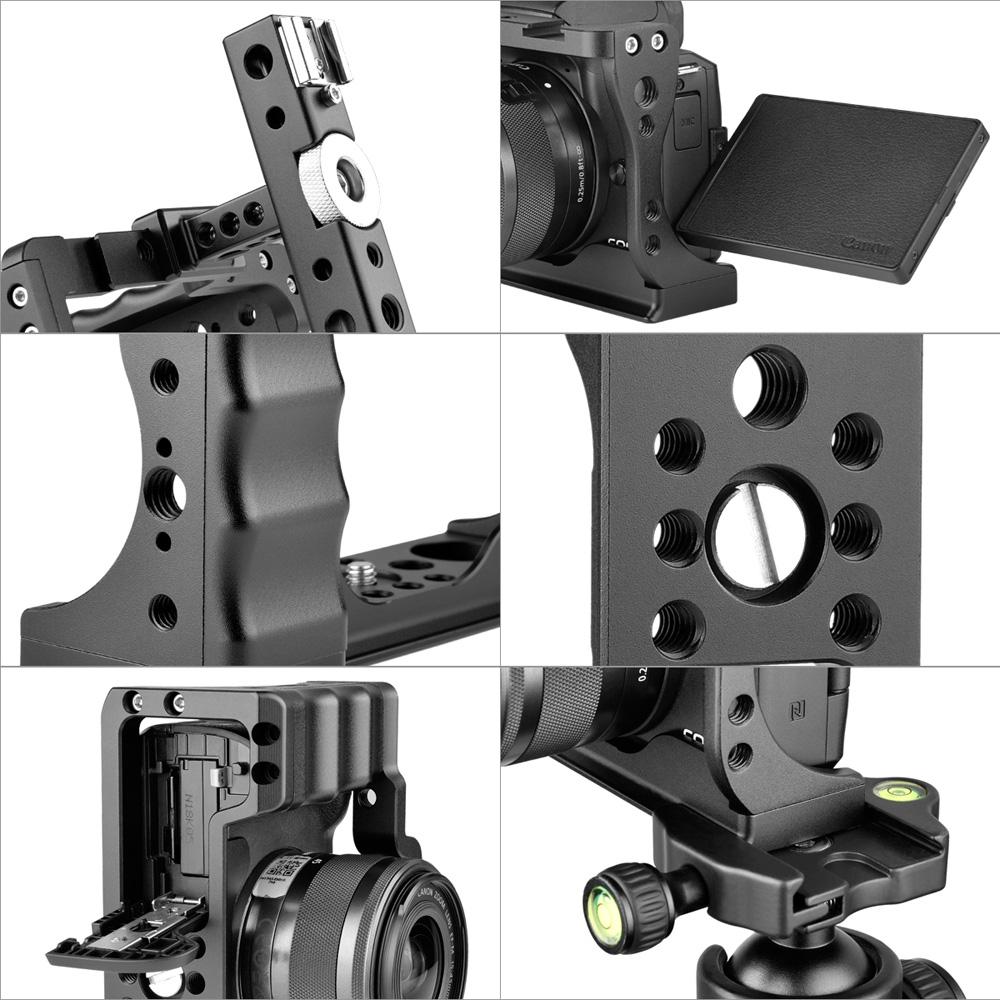 Video Camera Cage Stabilizer For Canon Eos M50 - Black 10