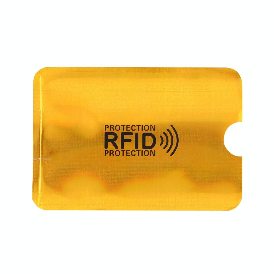 100-pack Aluminum Foil Rfid Blocking Credit Card Case - Golder Grid 9