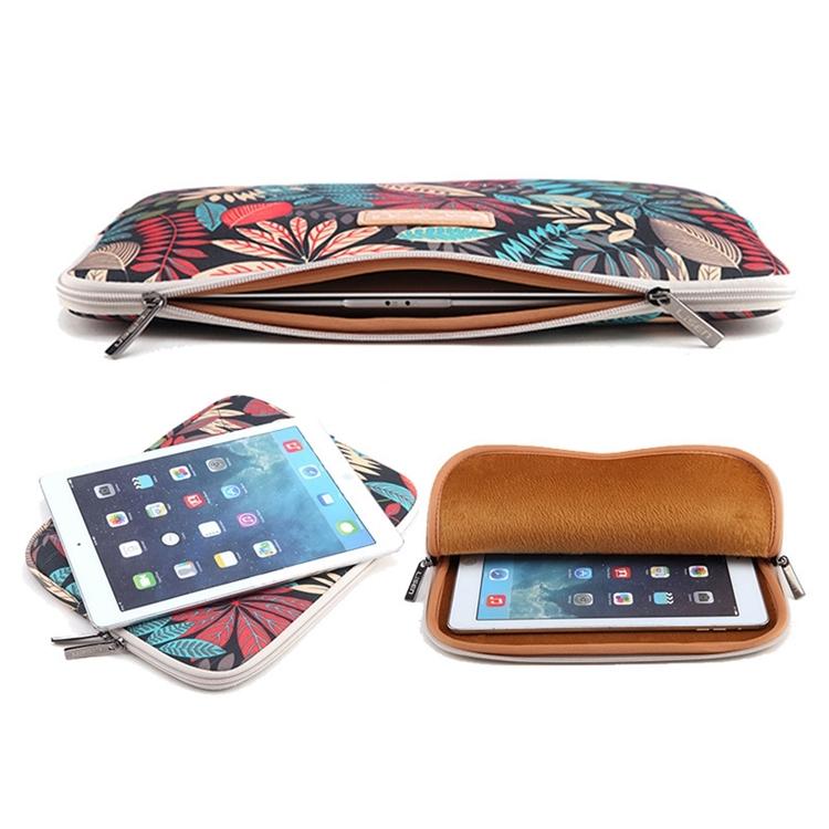 Colourful Leaves Sleeve Case for Ipad Air Galaxy Tab Yoga Surface Pro - Zipper Bag for 10.1 Laptops / Tablets - Black 5