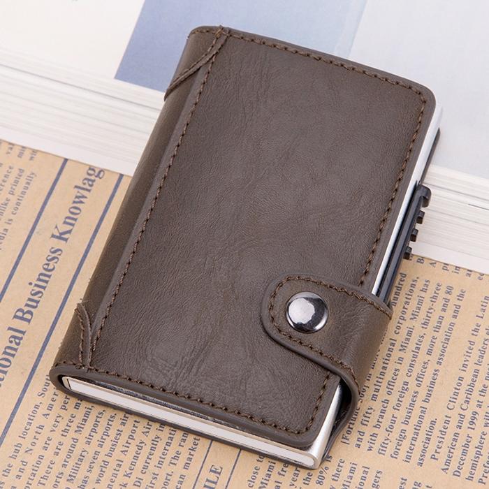 Rfid-blocking Leather Wallet with Card Slots - Carbon Fiber Black 3