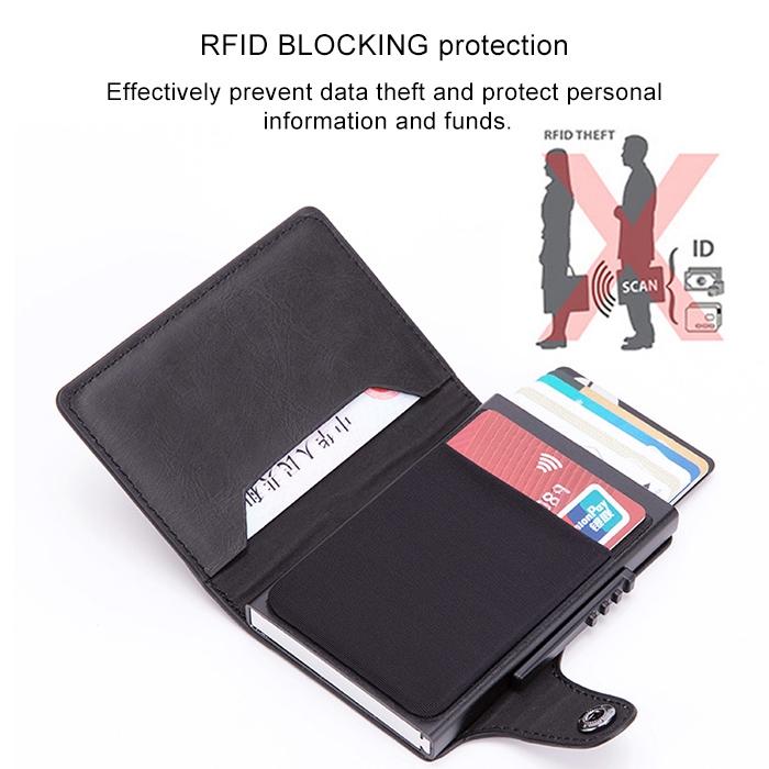 Rfid-blocking Leather Wallet with Card Slots - Carbon Fiber Black 6