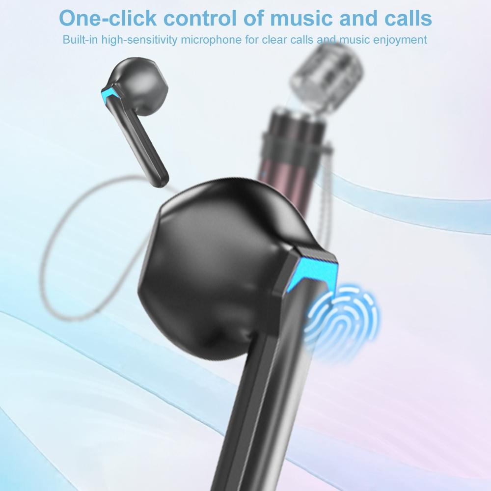 V55 Wireless Bluetooth Earphones with Fragrance - Compact and Stylish - Gradient Blue 8