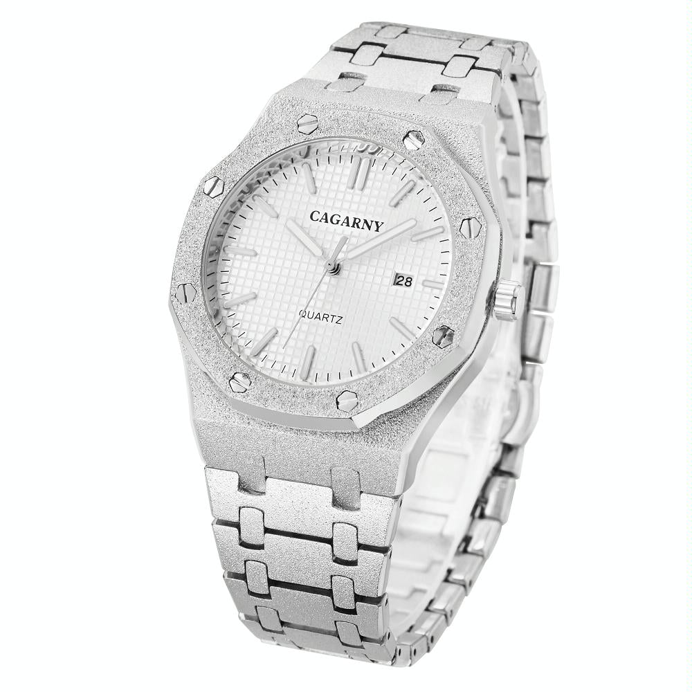 Gold Shell Black Dial Men Stainless Steel Watch with Dual Movement - Wa0335Jb 13