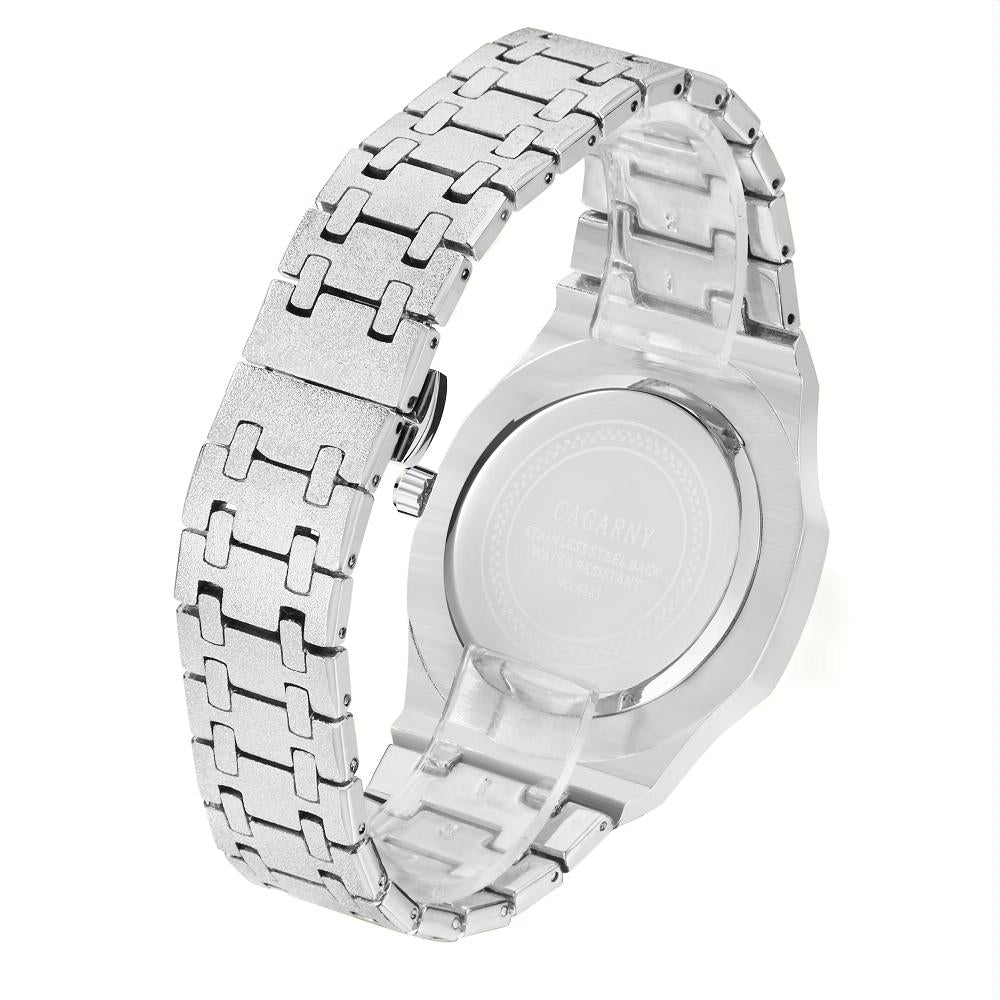 Gold Shell Black Dial Men Stainless Steel Watch with Dual Movement - Wa0335Jb 14