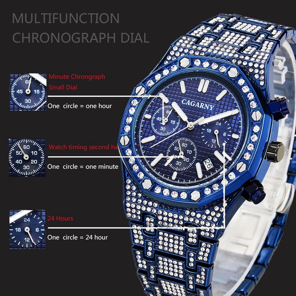 Men Stainless Steel Watch with Diamond-studded Dual Movement - Wa0334Sb 7